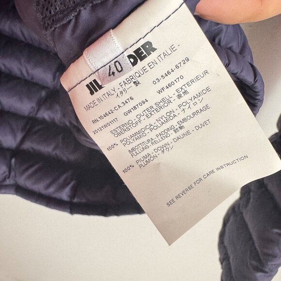 Jill Sander Down Filled Navy Blue Puffer Jacket 40/S - Picture 6 of 6